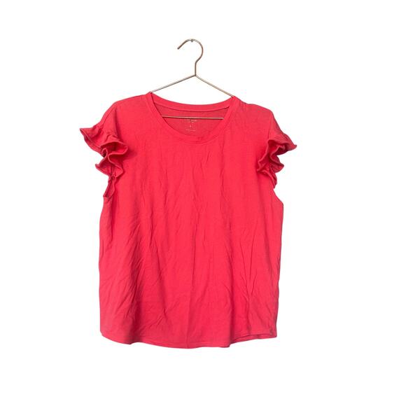 Kate Spade coral flutter sleeve t shirt size XL - Picture 1 of 6